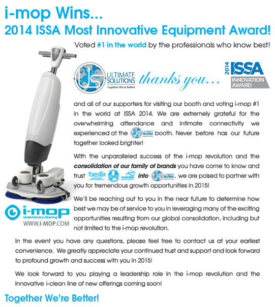 i-mop Wins Award News Release